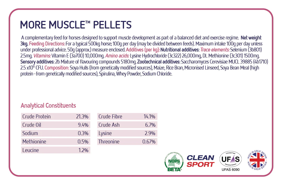 MORE MUSCLE PELLETS 3kg